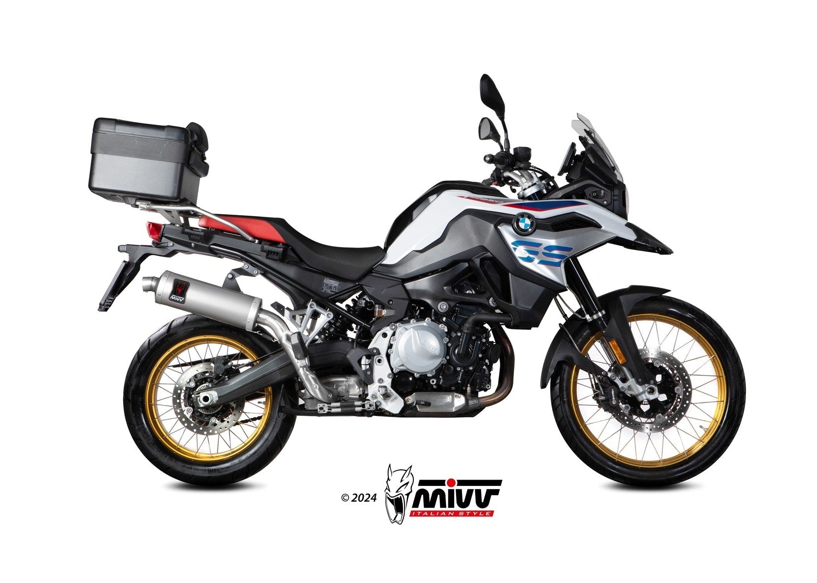 MIVV B.033 BMW F 850 GS (2018+) Slip-on Exhaust "Dakar" (stainless steel; approved) – Accessories in the 2WheelsHero Motorcycle Aftermarket Accessories and Parts Online Shop