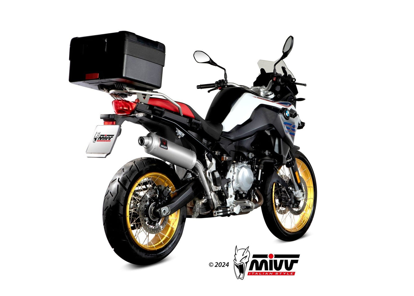 MIVV B.033 BMW F 850 GS (2018+) Slip-on Exhaust "Dakar" (stainless steel; approved) – Accessories in the 2WheelsHero Motorcycle Aftermarket Accessories and Parts Online Shop