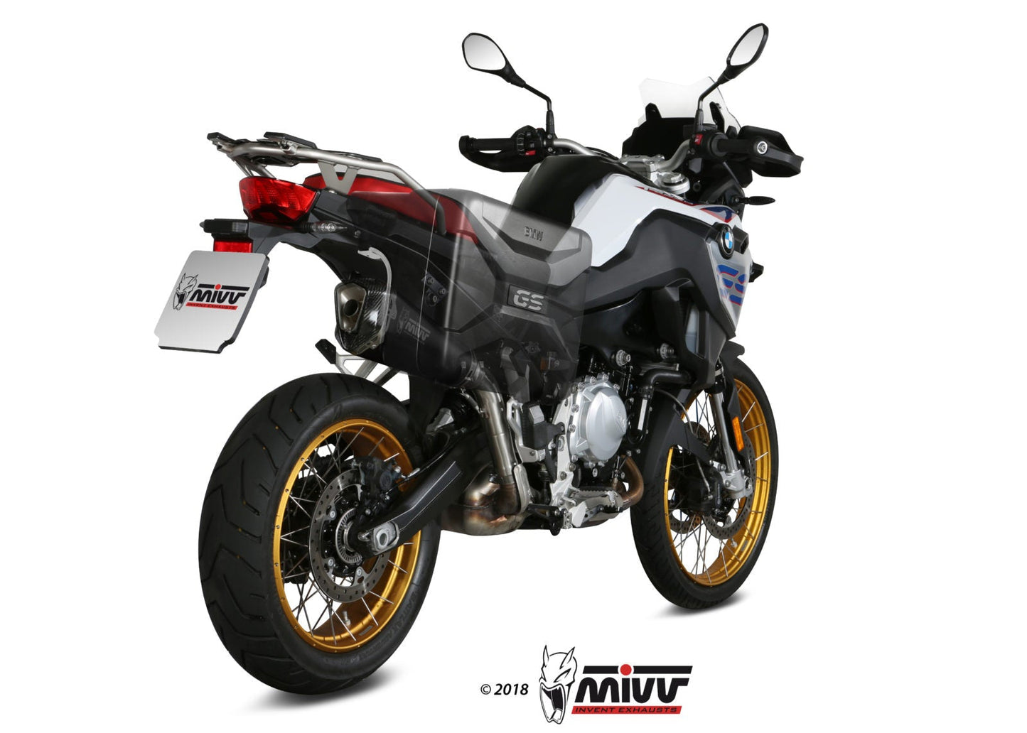 MIVV B.033 BMW F 850 GS (2018+) Slip-on Exhaust "Delta Race" (black; approved) – Accessories in the 2WheelsHero Motorcycle Aftermarket Accessories and Parts Online Shop