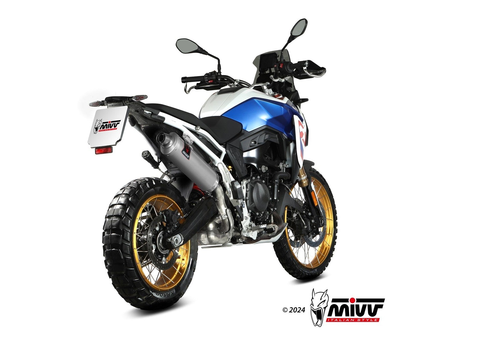 MIVV B.043 BMW F 900 GS (2024+) Slip-on Exhaust "Dakar" (stainless steel; approved) – Accessories in the 2WheelsHero Motorcycle Aftermarket Accessories and Parts Online Shop