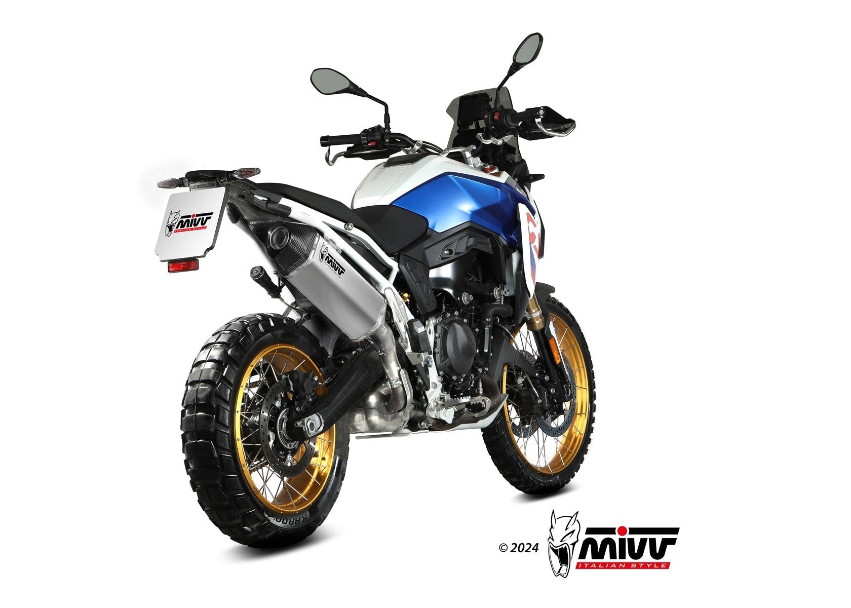 MIVV B.043 BMW F 900 GS (2024+) Slip-on Exhaust "Speed Edge" (stainless steel; approved) – Accessories in the 2WheelsHero Motorcycle Aftermarket Accessories and Parts Online Shop