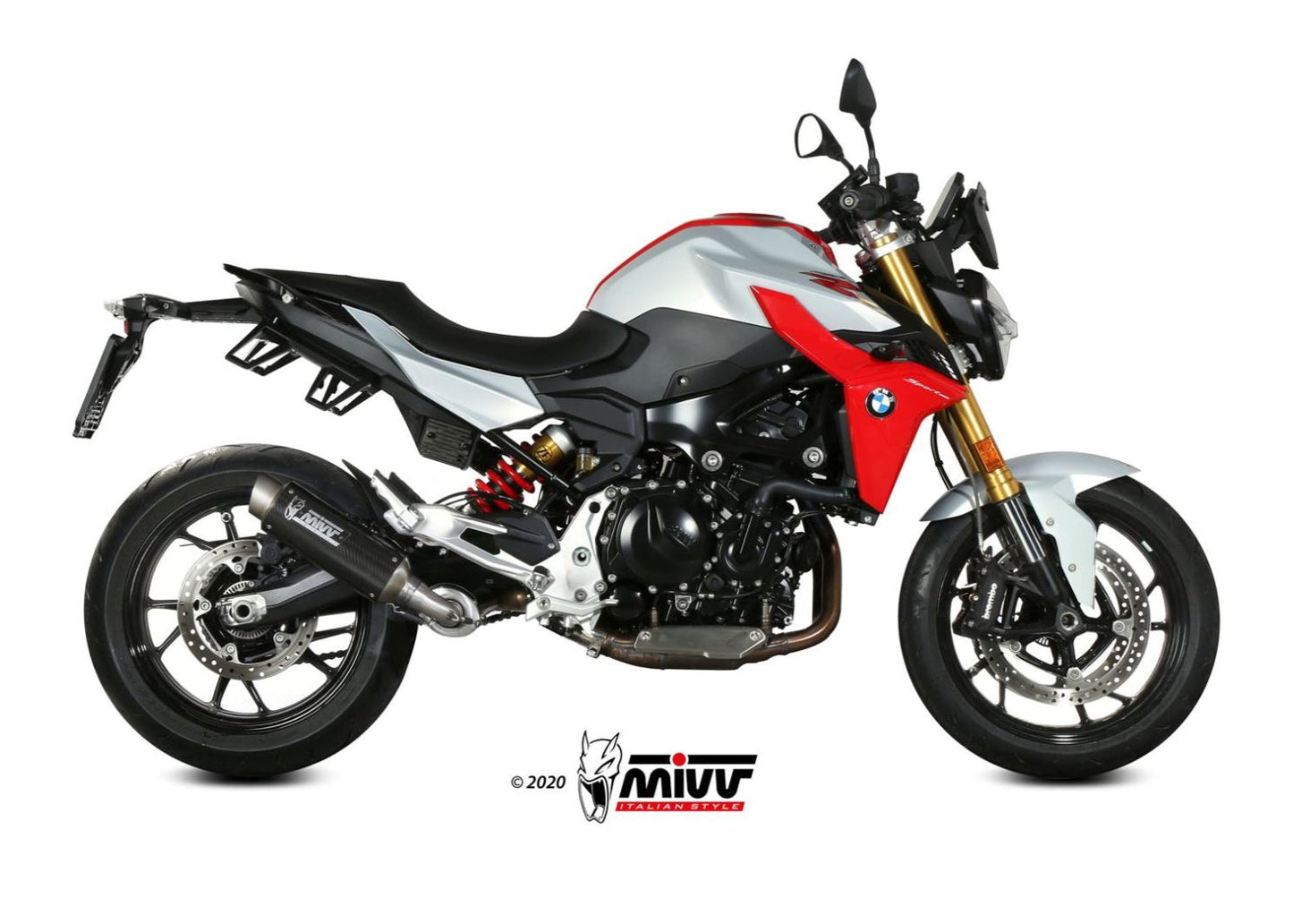MIVV B.038 BMW F 900 R (2020+) Slip-on Exhaust "GP Pro" (carbon; approved) – Accessories in the 2WheelsHero Motorcycle Aftermarket Accessories and Parts Online Shop