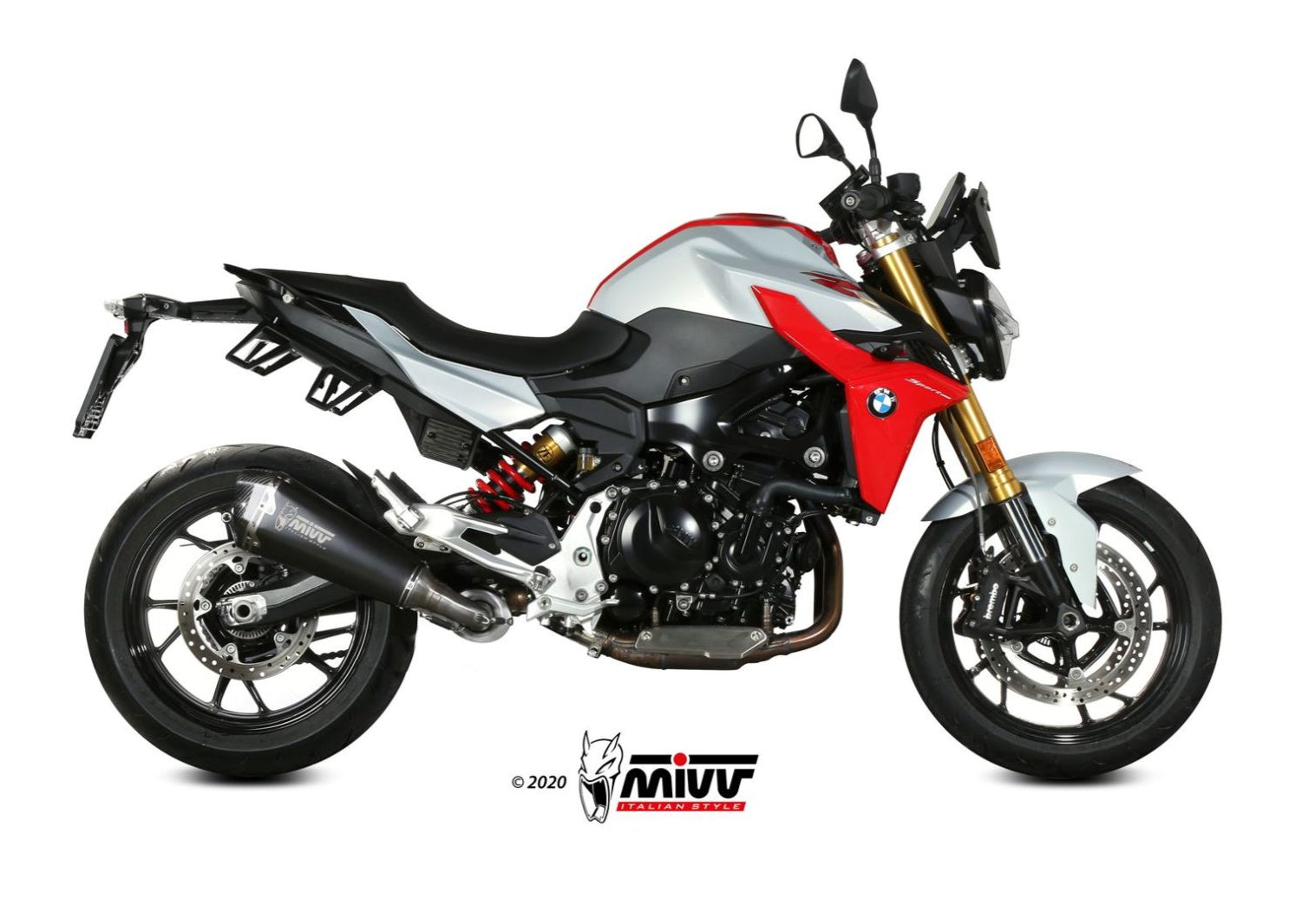 MIVV B.038 BMW F 900 R (2020+) Slip-on Exhaust "Delta Race" (black; approved) – Accessories in the 2WheelsHero Motorcycle Aftermarket Accessories and Parts Online Shop