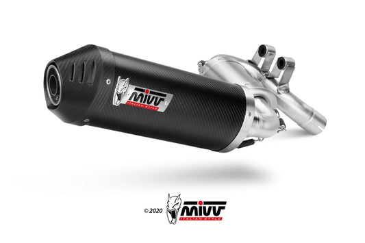 MIVV B.037 BMW F 900 XR (20/24) Slip-on Exhaust "Oval" (carbon+cap; approved) – Accessories in the 2WheelsHero Motorcycle Aftermarket Accessories and Parts Online Shop