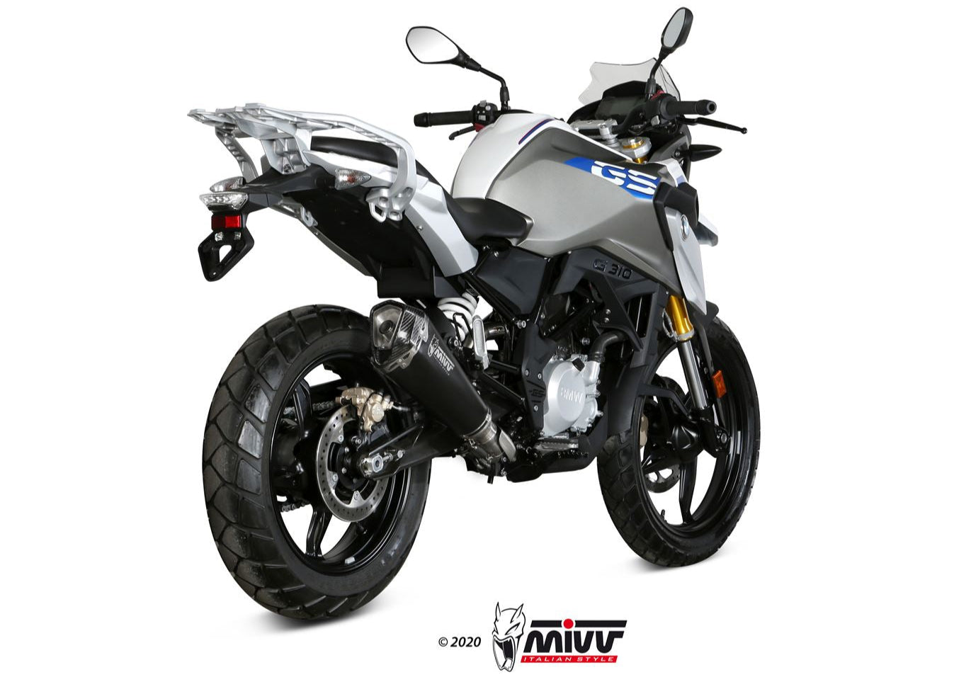 MIVV B.035 BMW G 310 GS (2017+) Full System Exhaust "Delta Race" (black; approved) – Accessories in the 2WheelsHero Motorcycle Aftermarket Accessories and Parts Online Shop