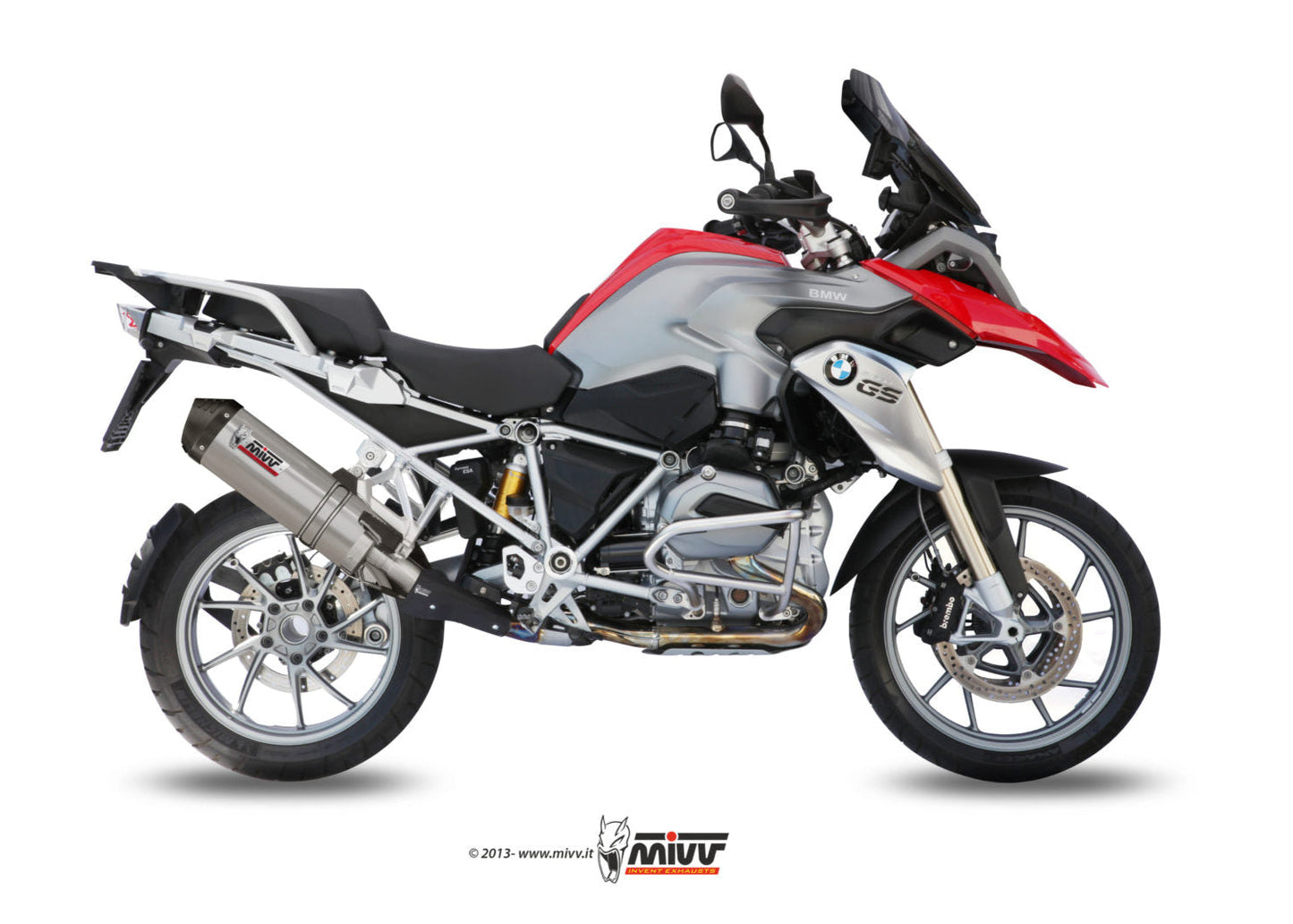 MIVV B.016 BMW R 1200 GS / Adventure (13 / 18) Slip-on Exhaust "Oval" (titanium +carbon cap; approved) – Accessories in the 2WheelsHero Motorcycle Aftermarket Accessories and Parts Online Shop
