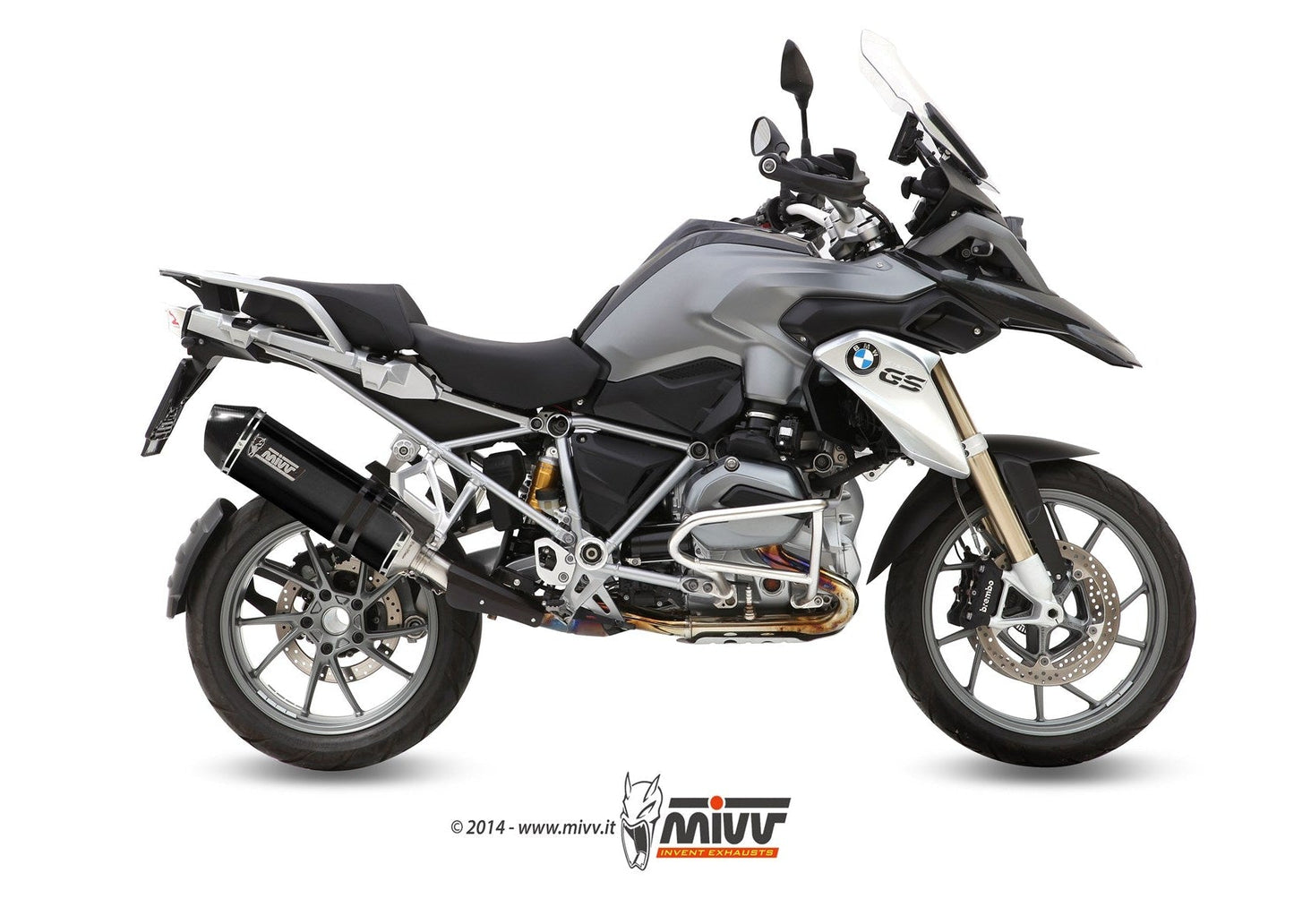 MIVV B.016 BMW R 1200 GS / Adventure (13 / 18) Slip-on Exhaust "Speed Edge" (black; approved) – Accessories in the 2WheelsHero Motorcycle Aftermarket Accessories and Parts Online Shop