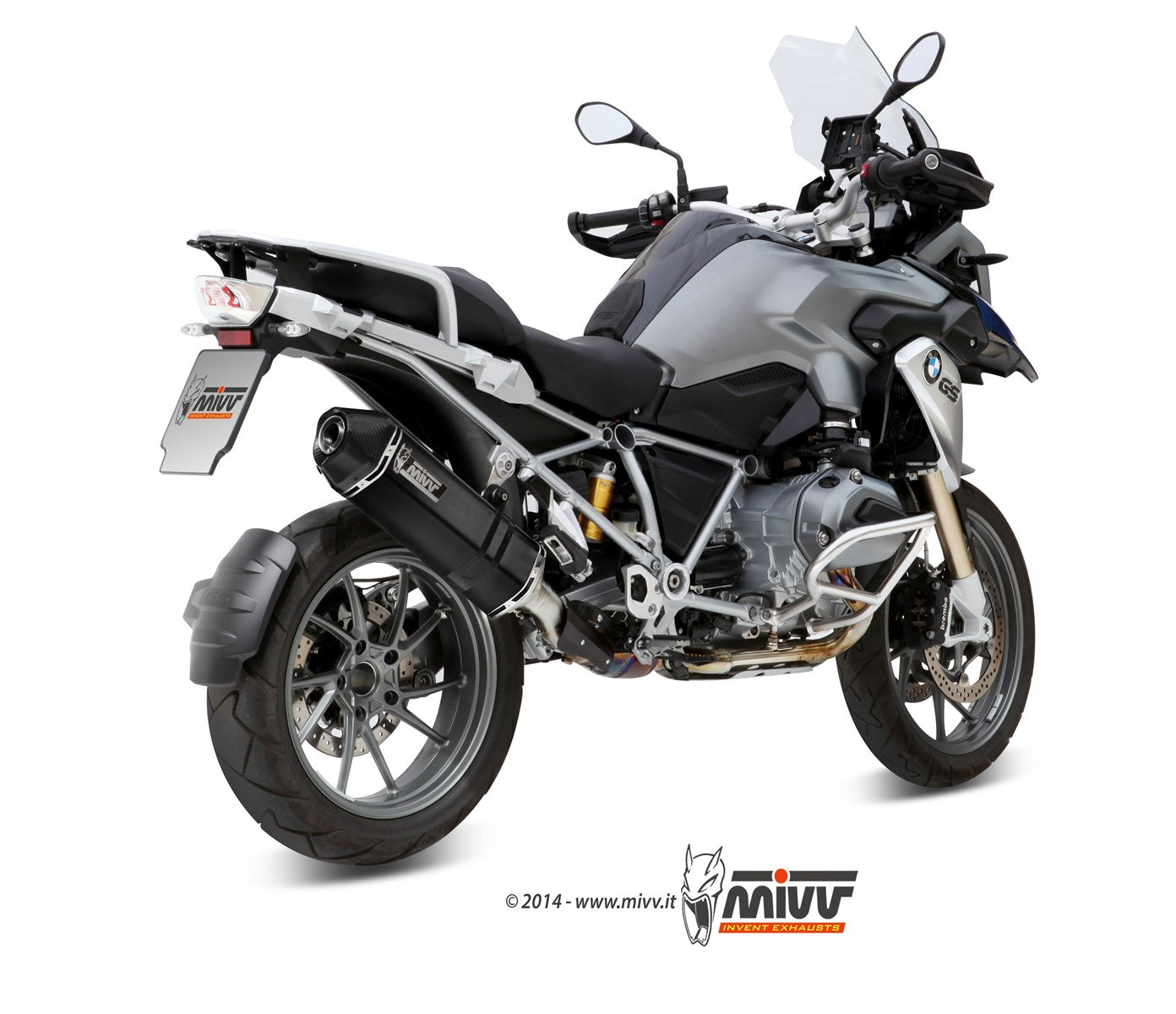 MIVV B.016 BMW R 1200 GS / Adventure (13 / 18) Slip-on Exhaust "Speed Edge" (black; approved) – Accessories in the 2WheelsHero Motorcycle Aftermarket Accessories and Parts Online Shop