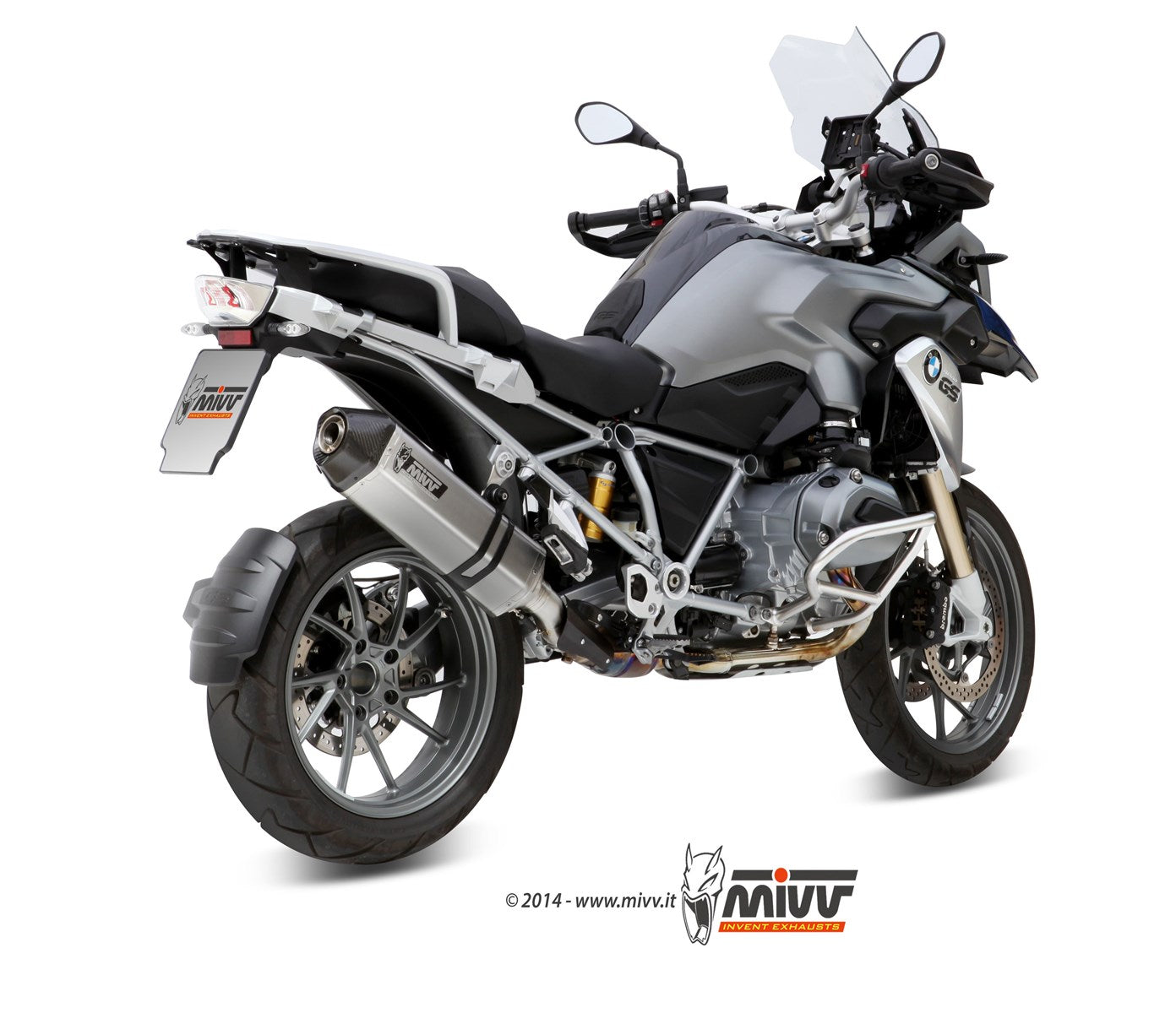 MIVV B.016 BMW R 1200 GS / Adventure (13 / 18) Slip-on Exhaust "Speed Edge" (stainless steel; approved) – Accessories in the 2WheelsHero Motorcycle Aftermarket Accessories and Parts Online Shop