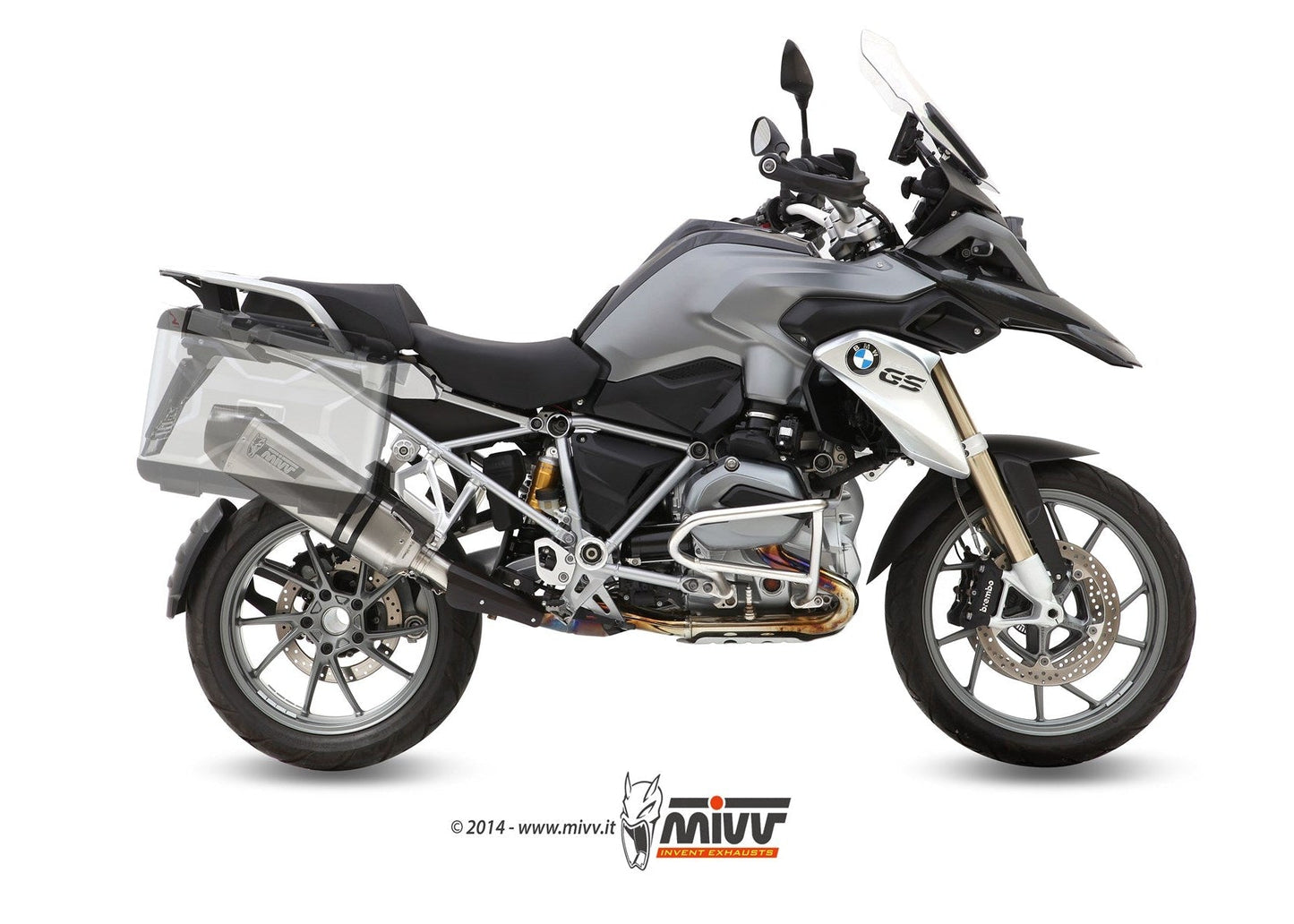 MIVV B.016 BMW R 1200 GS / Adventure (13 / 18) Slip-on Exhaust "Speed Edge" (stainless steel; approved) – Accessories in the 2WheelsHero Motorcycle Aftermarket Accessories and Parts Online Shop