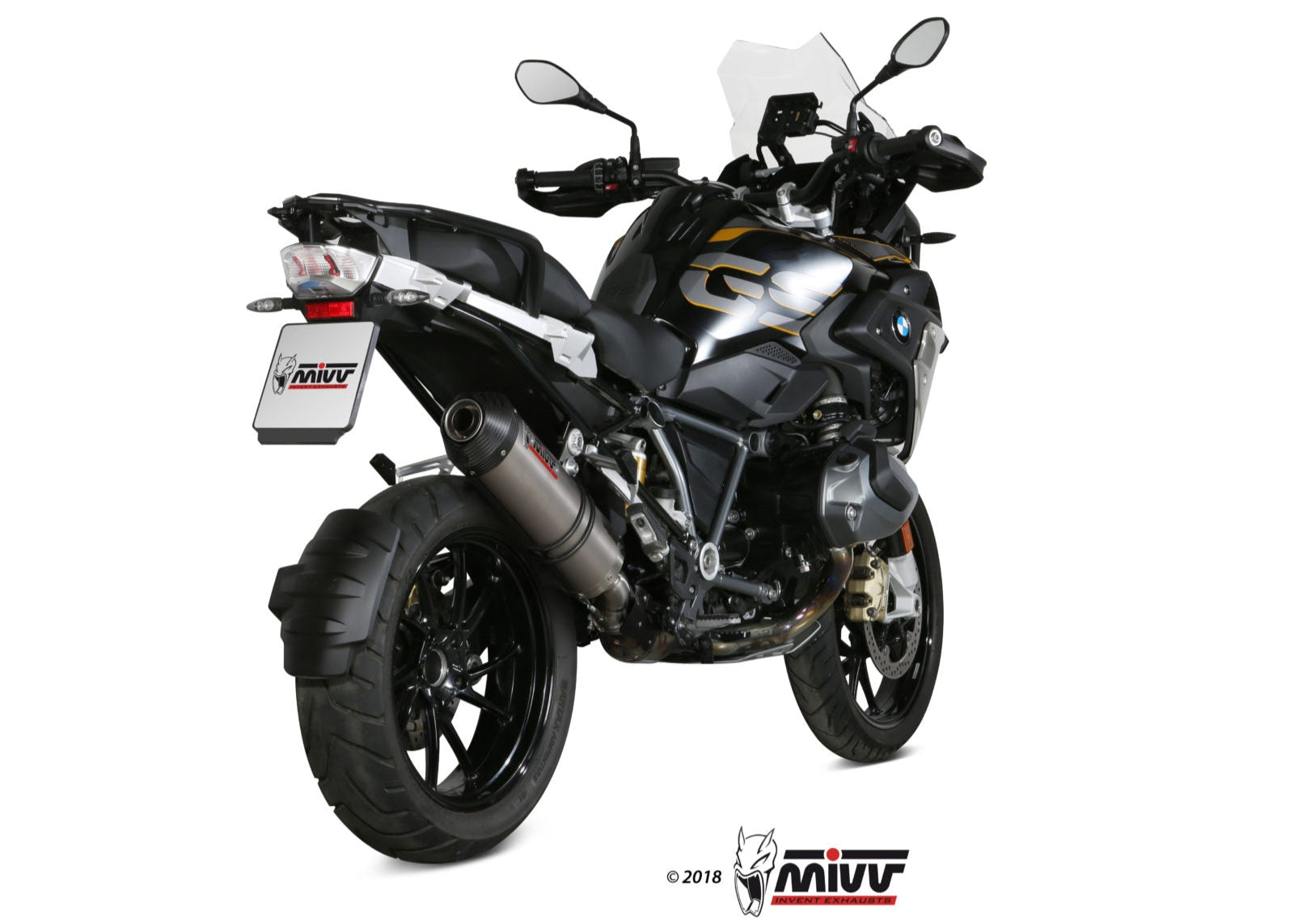 MIVV B.034 BMW R 1250 GS / Adventure (2019 + ) Slip-on Exhaust "Oval" (titanium +carbon cap; approved) – Accessories in the 2WheelsHero Motorcycle Aftermarket Accessories and Parts Online Shop
