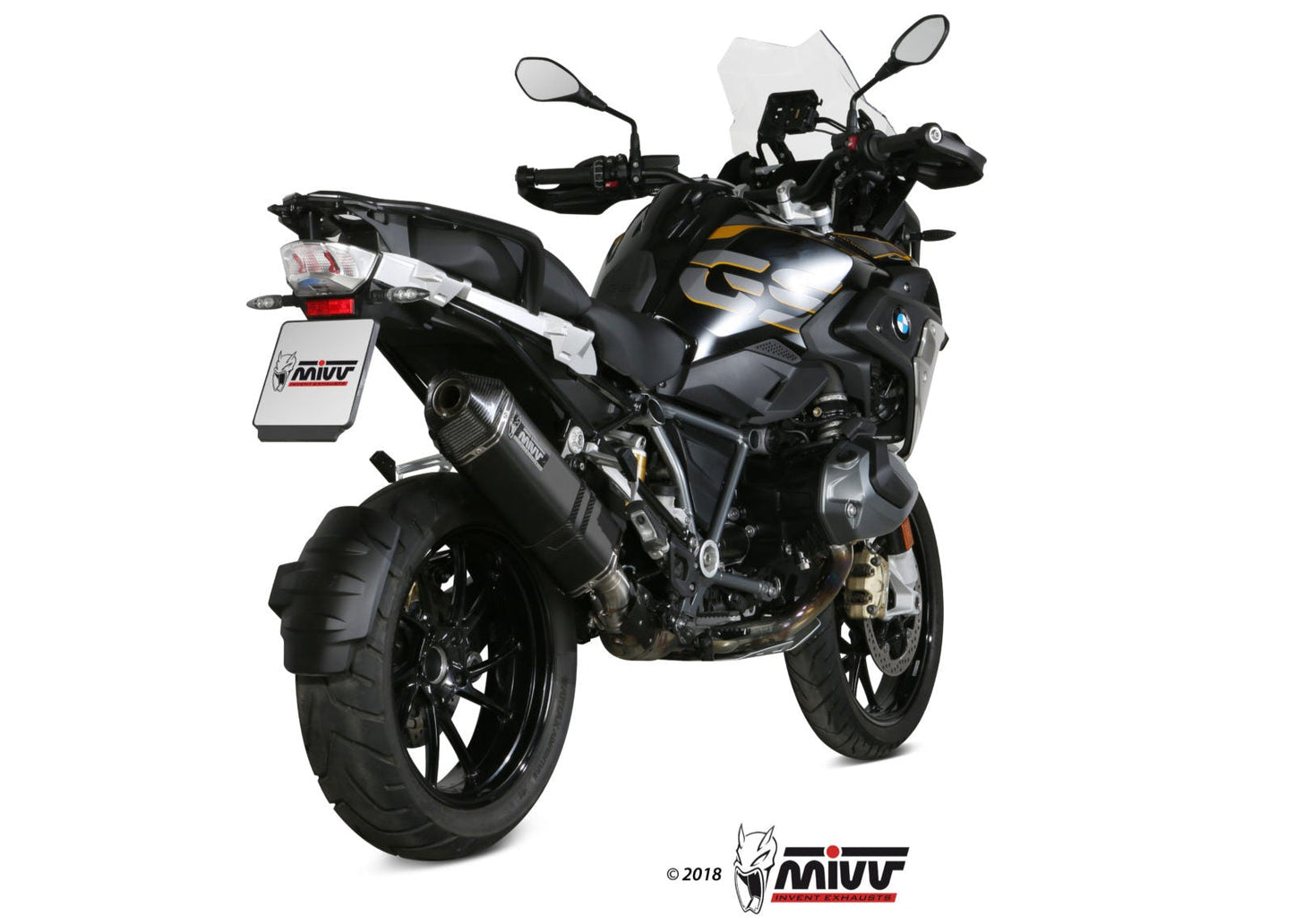 MIVV B.034 BMW R 1250 GS / Adventure (2019 + ) Slip-on Exhaust "Speed Edge" (black; approved) – Accessories in the 2WheelsHero Motorcycle Aftermarket Accessories and Parts Online Shop