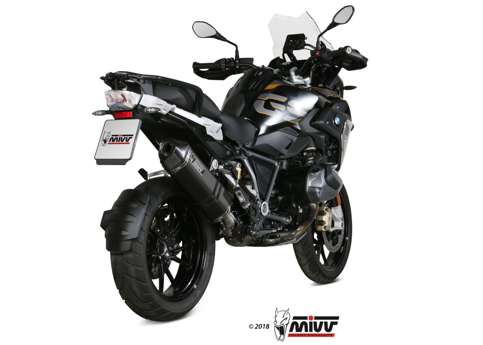 MIVV B.034 BMW R 1250 GS / Adventure (2019 + ) Slip-on Exhaust "Speed Edge" (black; approved) – Accessories in the 2WheelsHero Motorcycle Aftermarket Accessories and Parts Online Shop