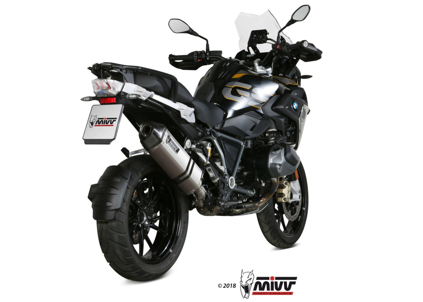 MIVV B.034 BMW R 1250 GS / Adventure (2019 + ) Slip-on Exhaust "Speed Edge" (stainless steel; approved) – Accessories in the 2WheelsHero Motorcycle Aftermarket Accessories and Parts Online Shop