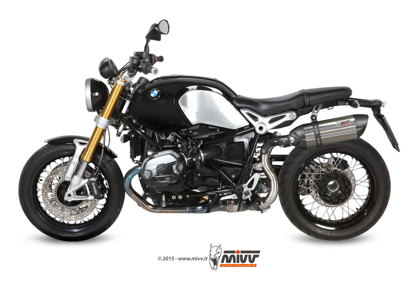 MIVV B.022 BMW R Nine T (14 / 20) Slip-on High Exhaust "Suono" (stainless steel; approved) – Accessories in the 2WheelsHero Motorcycle Aftermarket Accessories and Parts Online Shop