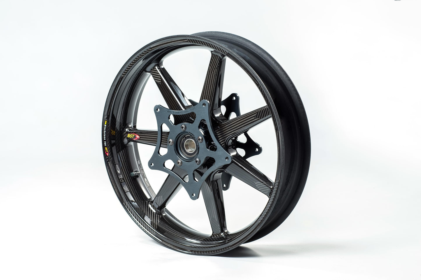 BST Honda VFR1200F Carbon Wheels Set "Panther TEK" (front & conventional rear, 7 straight spokes, black hubs)