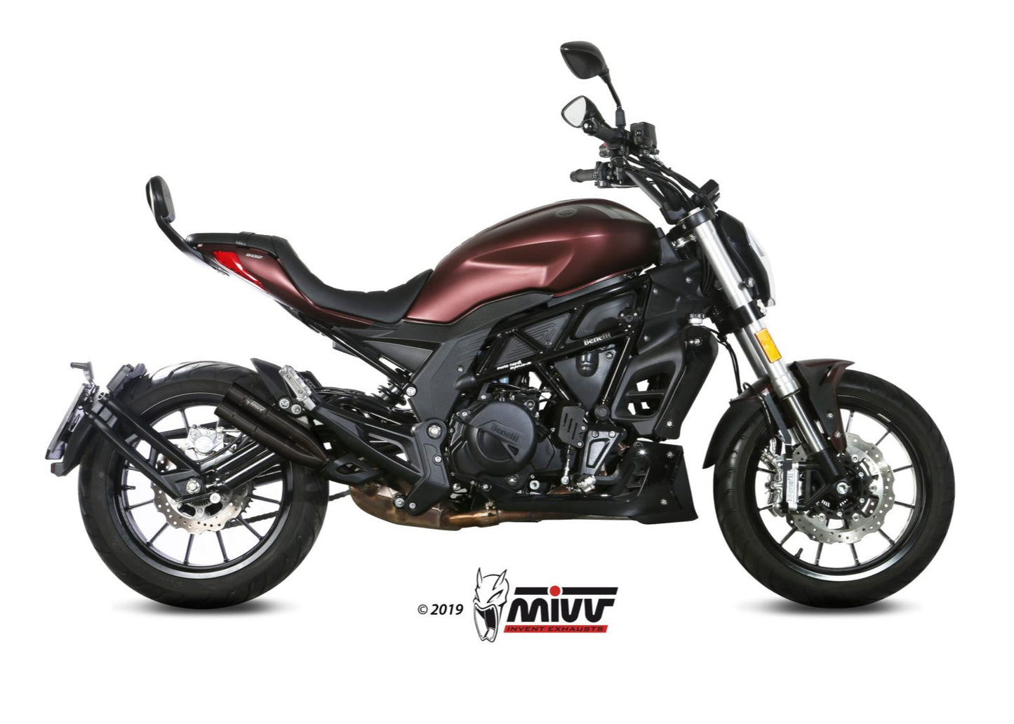 MIVV E.005 Benelli 502C (2019+) Slip-on Exhaust "Double Gun" (black; approved) – Accessories in the 2WheelsHero Motorcycle Aftermarket Accessories and Parts Online Shop