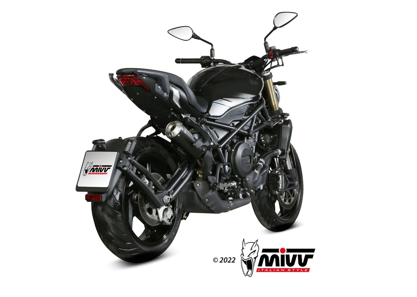 MIVV E.009 Benelli 752S (2019+) Slip-on Exhaust "X-M1" (black; approved) – Accessories in the 2WheelsHero Motorcycle Aftermarket Accessories and Parts Online Shop