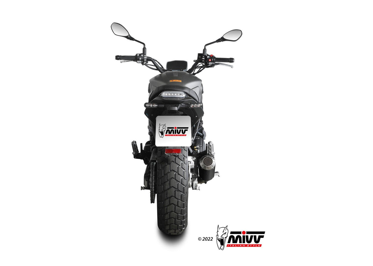 MIVV E.008 Benelli Leoncino 800 (2022+) Slip-on Exhaust "MK3" (black; not approved) – Accessories in the 2WheelsHero Motorcycle Aftermarket Accessories and Parts Online Shop