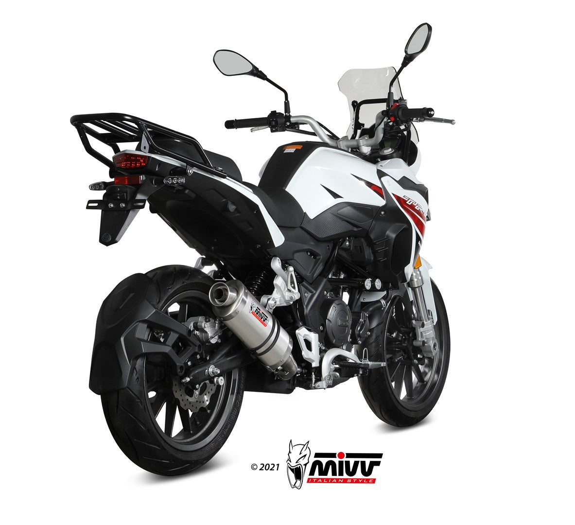 MIVV E.006 Benelli TRK 251 (2019+) Slip-on Exhaust "Oval" (stainless steel; approved) – Accessories in the 2WheelsHero Motorcycle Aftermarket Accessories and Parts Online Shop