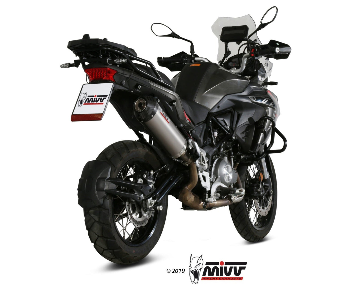 MIVV E.004 Benelli TRK 502X (2018+) Slip-on Exhaust "Oval" (titanium + carbon cap; approved) – Accessories in the 2WheelsHero Motorcycle Aftermarket Accessories and Parts Online Shop