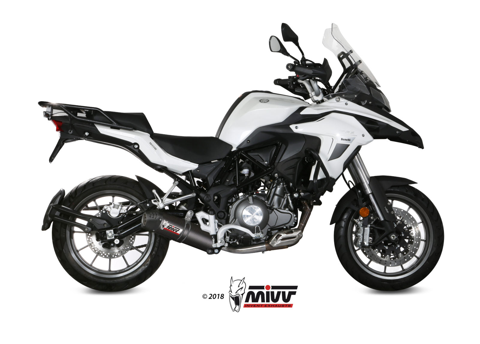 MIVV E.003 Benelli TRK 502 (2017+) Slip-on Exhaust "Oval" (carbon + cap; approved) – Accessories in the 2WheelsHero Motorcycle Aftermarket Accessories and Parts Online Shop