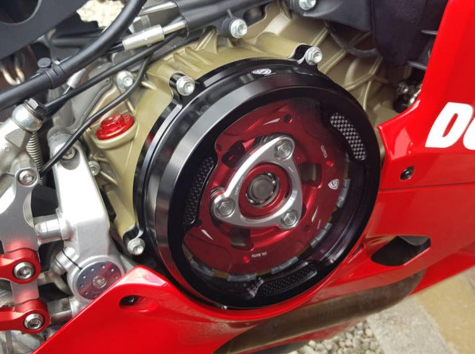 CA201 - CNC RACING Ducati Panigale (12/19) Clear Clutch Cover (with carbon inlay) – Accessories in the Factory Racing Motorcycle Aftermarket Accessories and Parts Online Shop