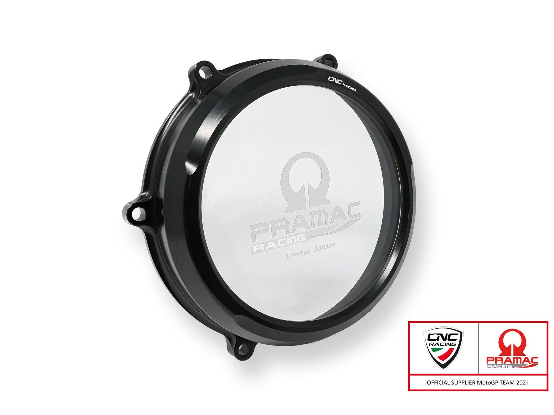 CA210PR - CNC RACING Ducati Panigale V4 (2018+) Oil Bath Clear Clutch Cover (Pramac edition) – Accessories in the Factory Racing Motorcycle Aftermarket Accessories and Parts Online Shop