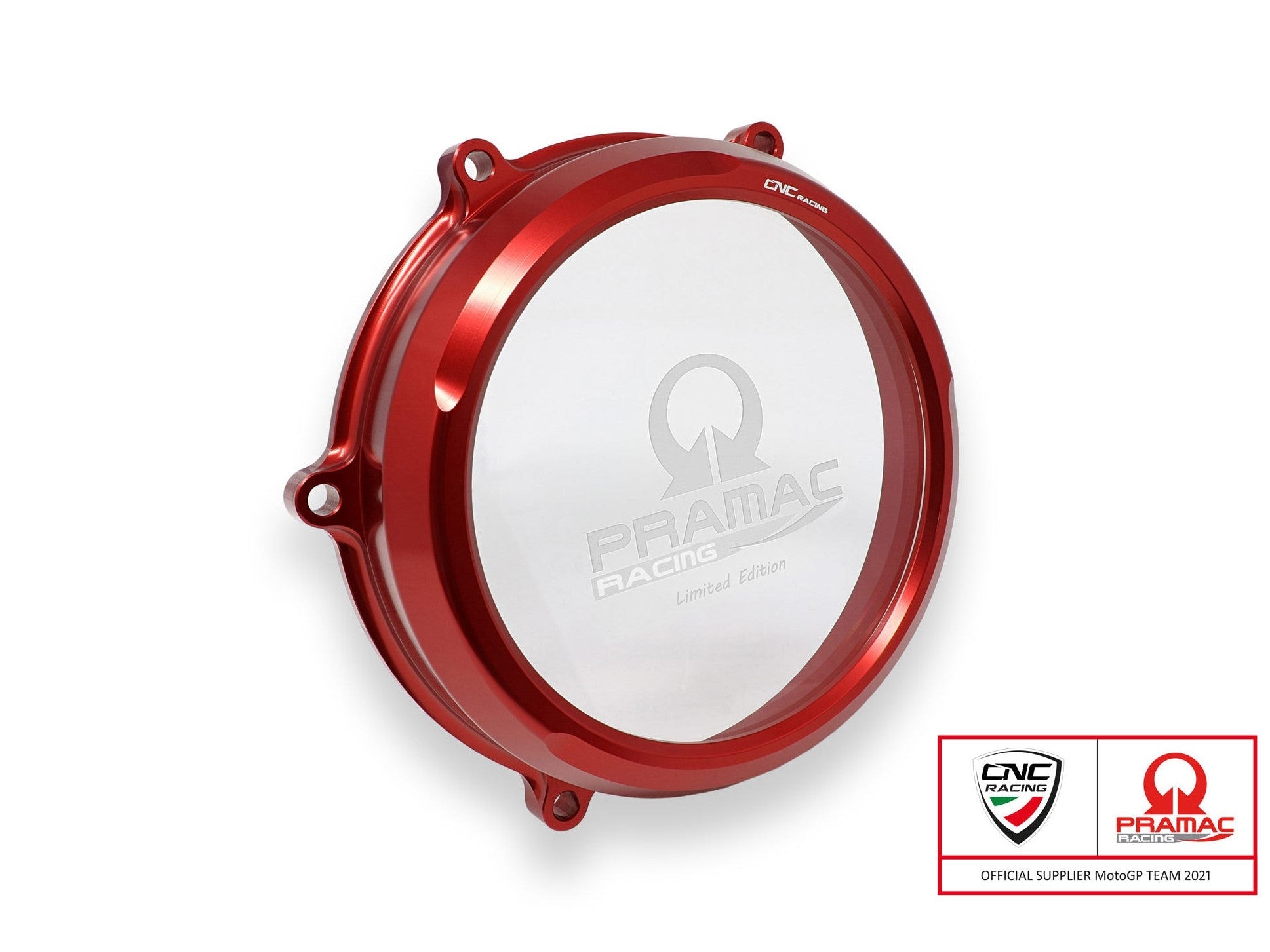CA210PR - CNC RACING Ducati Panigale V4 (2018+) Oil Bath Clear Clutch Cover (Pramac edition) – Accessories in the Factory Racing Motorcycle Aftermarket Accessories and Parts Online Shop