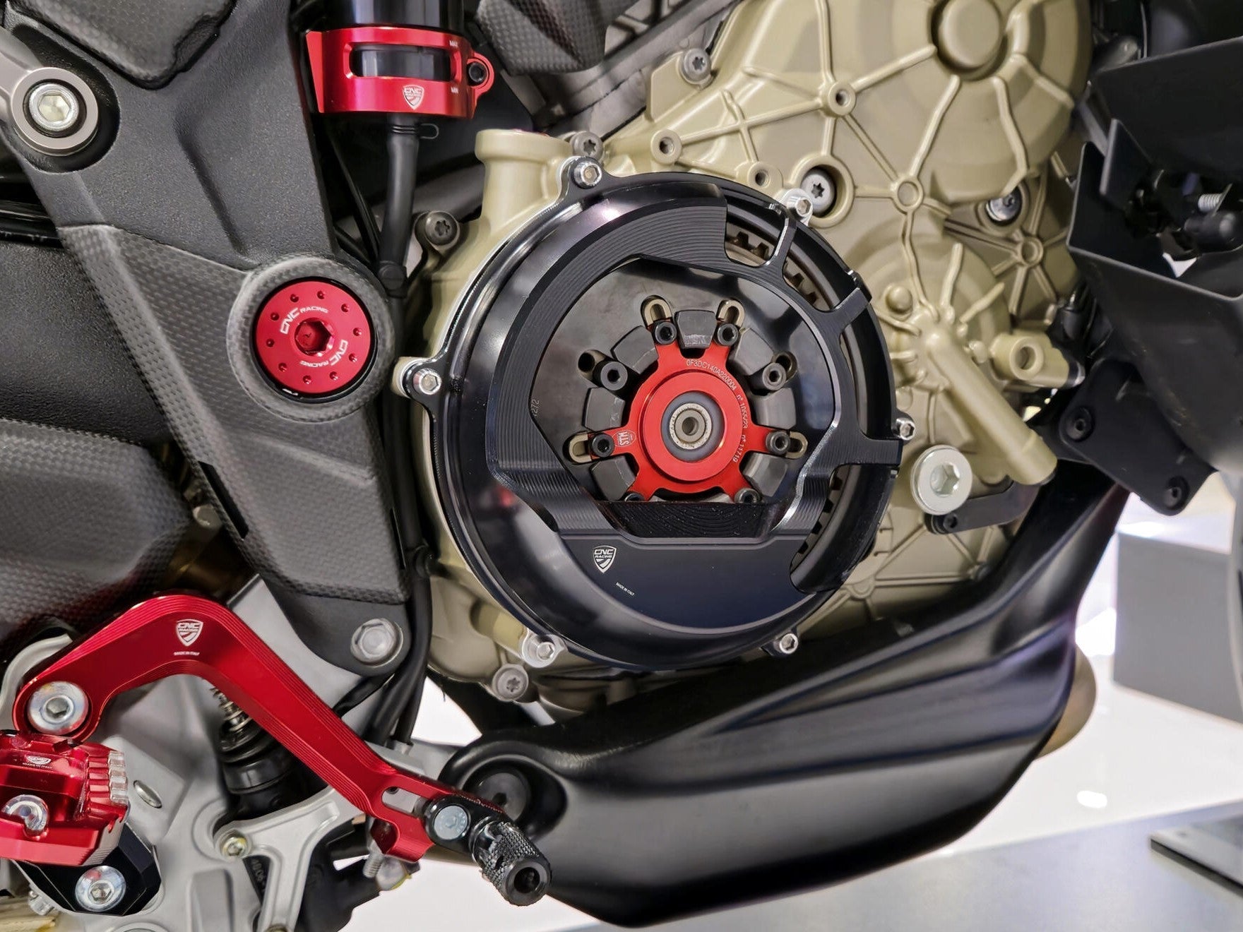 CA401 - CNC RACING Ducati Multistrada V4 RS / Streetfighter V4 Clear Cover Dry Clutch – Accessories in the Factory Racing Motorcycle Aftermarket Accessories and Parts Online Shop