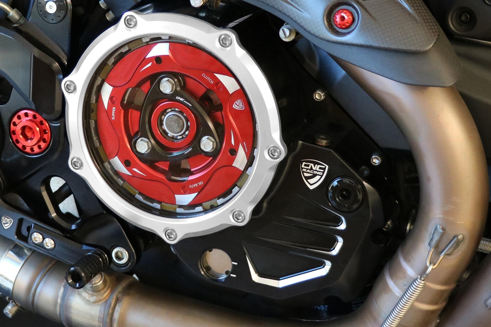 CA501 - CNC RACING Ducati Oil Bath Clear Clutch Cover – Accessories in the Factory Racing Motorcycle Aftermarket Accessories and Parts Online Shop