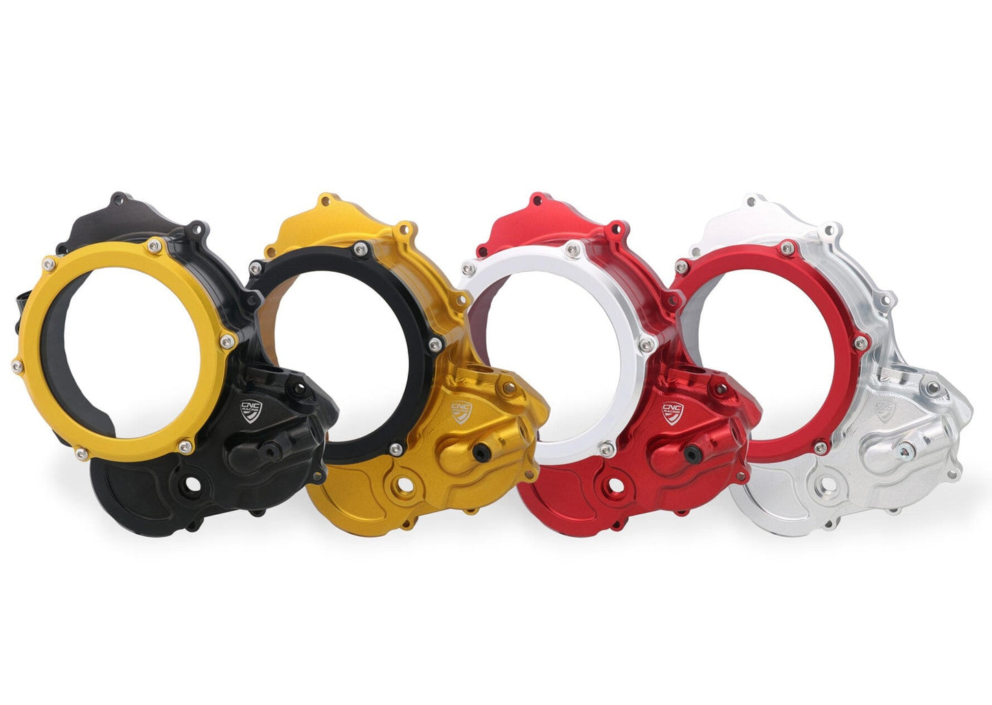 CNC RACING CA510 Ducati Hypermotard 698 Mono (2024+) Oil Bath Clear Clutch Cover (bi-color) – Accessories in the Factory Racing Motorcycle Aftermarket Accessories and Parts Online Shop