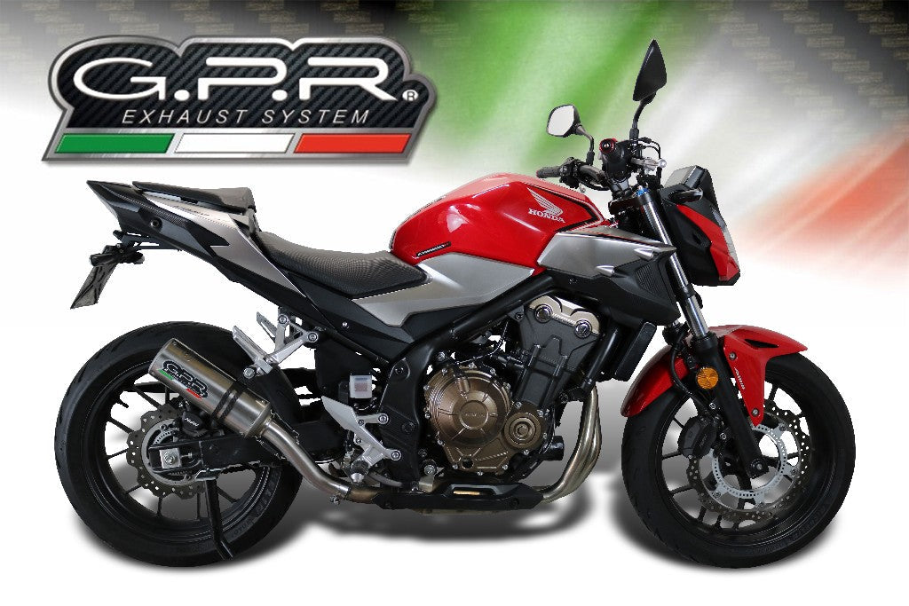 GPR Honda CB500F (17/18) Slip-on Exhaust "M3 Inox" (EU homologated)