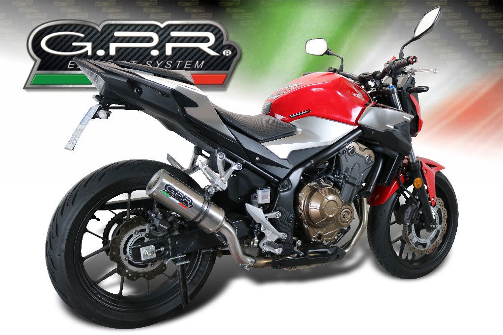 GPR Honda CB500F (17/18) Slip-on Exhaust "M3 Inox" (EU homologated)