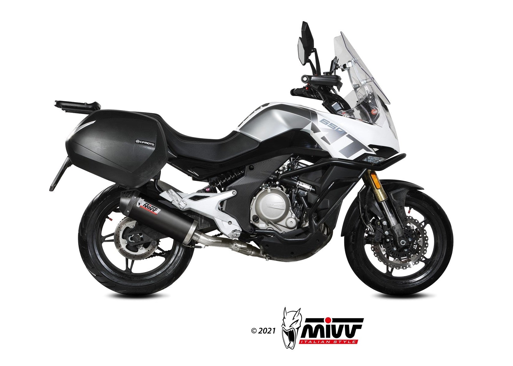 MIVV CF.002 CF MOTO 650MT ( 2021+ ) Slip-on Exhaust "Oval" (black + carbon cap; approved) – Accessories in the 2WheelsHero Motorcycle Aftermarket Accessories and Parts Online Shop