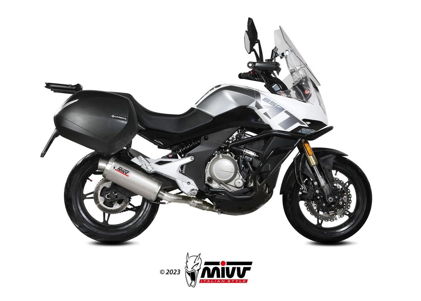 MIVV CF.002 CF MOTO 650MT ( 2021+ ) Slip-on Exhaust "Oval" (stainless steel; approved) – Accessories in the 2WheelsHero Motorcycle Aftermarket Accessories and Parts Online Shop