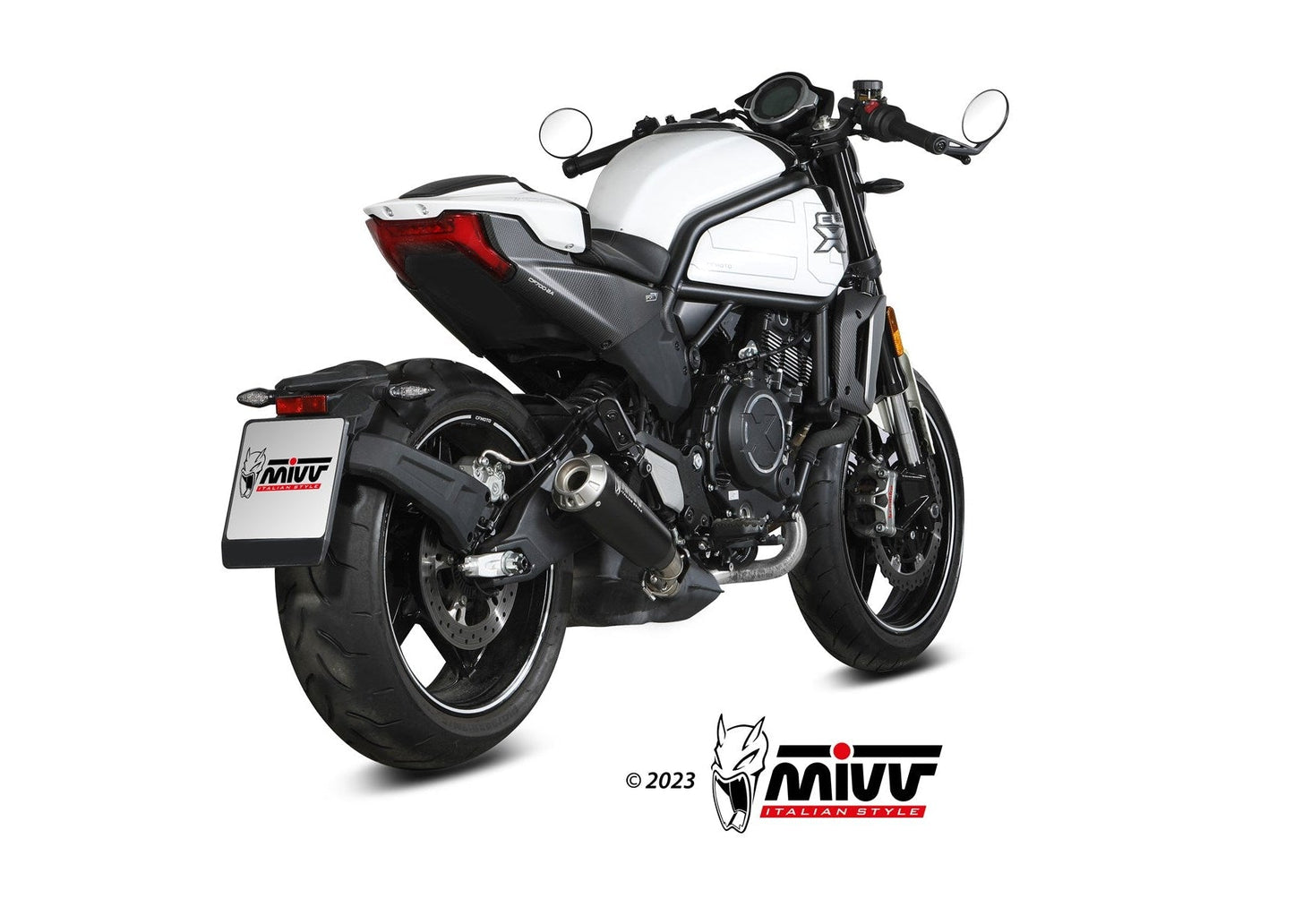 MIVV CF.003 CF MOTO 700CL-X ( 2023+ ) Slip-on Exhaust "X-M1" (black; approved) – Accessories in the 2WheelsHero Motorcycle Aftermarket Accessories and Parts Online Shop