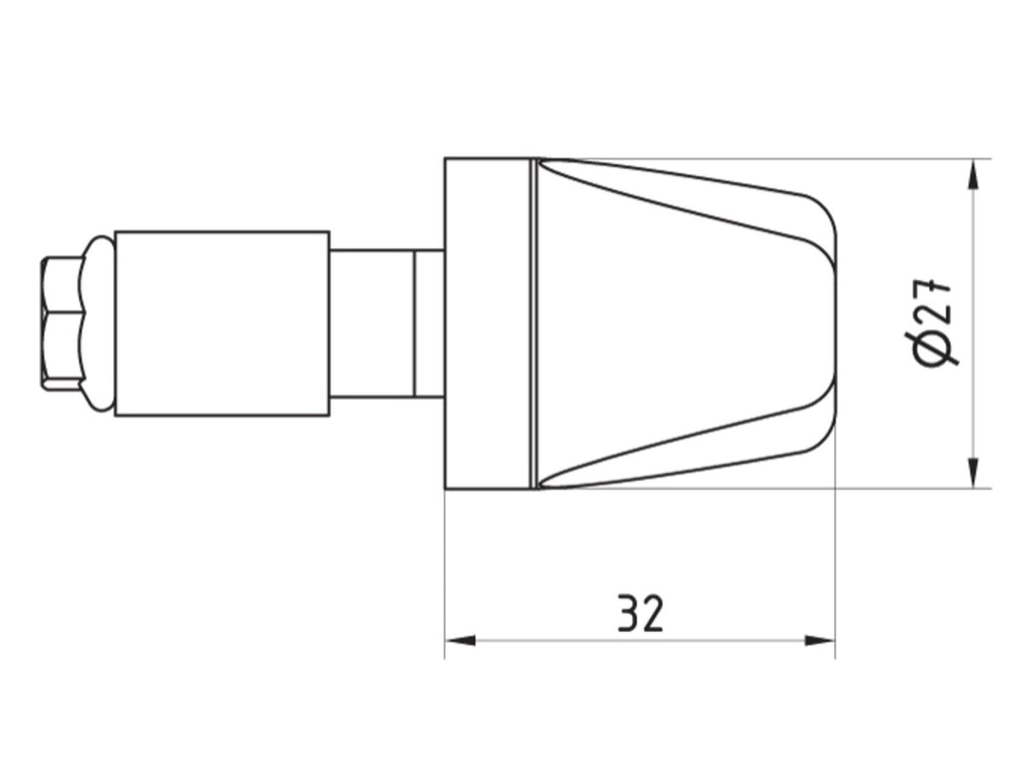 CM236PR - CNC RACING MV Agusta Handlebar End Weights "Look" (Pramac edition; including CM011 adapter)