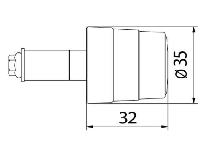 CM238 - CNC RACING Universal Handlebar End Weights "Gear"