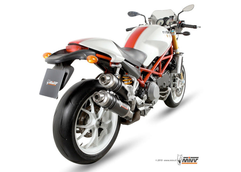 MIVV D.020 Ducati Monster S4RS (06/08) Dual Slip-on Exhaust "GP" (carbon; approved) – Accessories in the 2WheelsHero Motorcycle Aftermarket Accessories and Parts Online Shop
