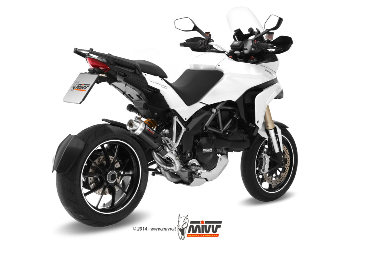 MIVV D.027 Ducati Multistrada 1200 (10/14) Slip-on Exhaust "GP" (black; approved) – Accessories in the 2WheelsHero Motorcycle Aftermarket Accessories and Parts Online Shop