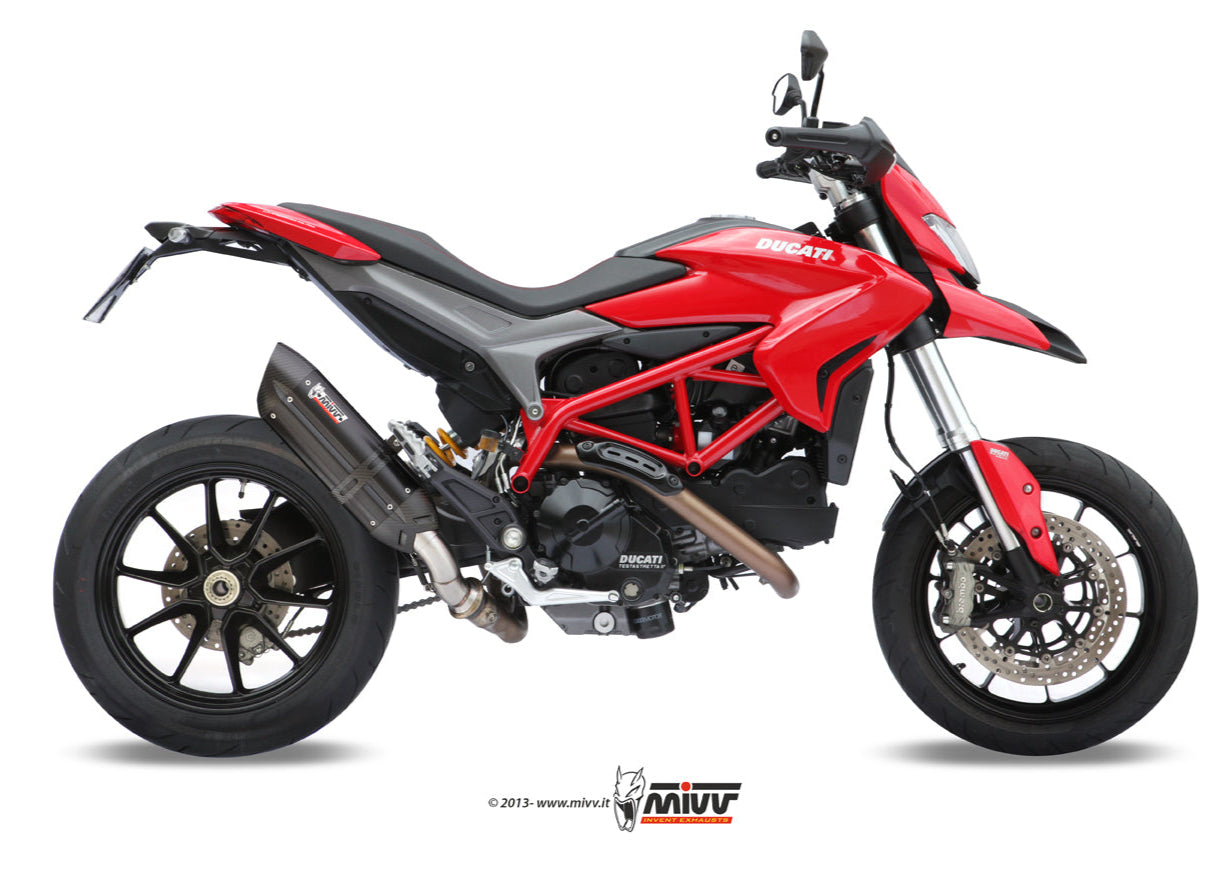 MIVV D.029 Ducati Hypermotard 821 (13/15) Slip-on Exhaust "Suono" (black; approved) – Accessories in the 2WheelsHero Motorcycle Aftermarket Accessories and Parts Online Shop