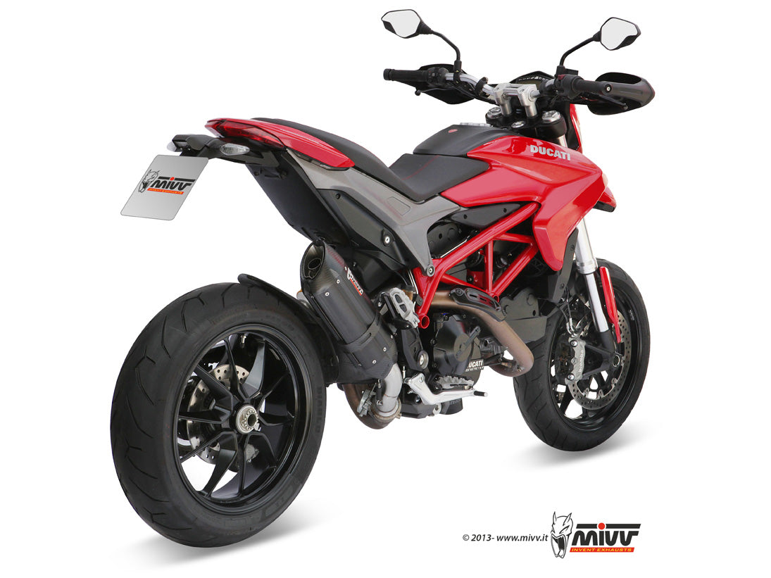 MIVV D.029 Ducati Hypermotard 821 (13/15) Slip-on Exhaust "Suono" (black; approved) – Accessories in the 2WheelsHero Motorcycle Aftermarket Accessories and Parts Online Shop