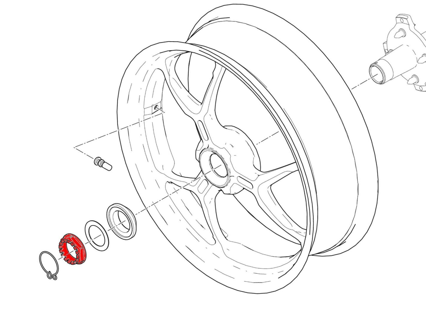 DA380 - CNC RACING Ducati Rear Wheel Nut (right)