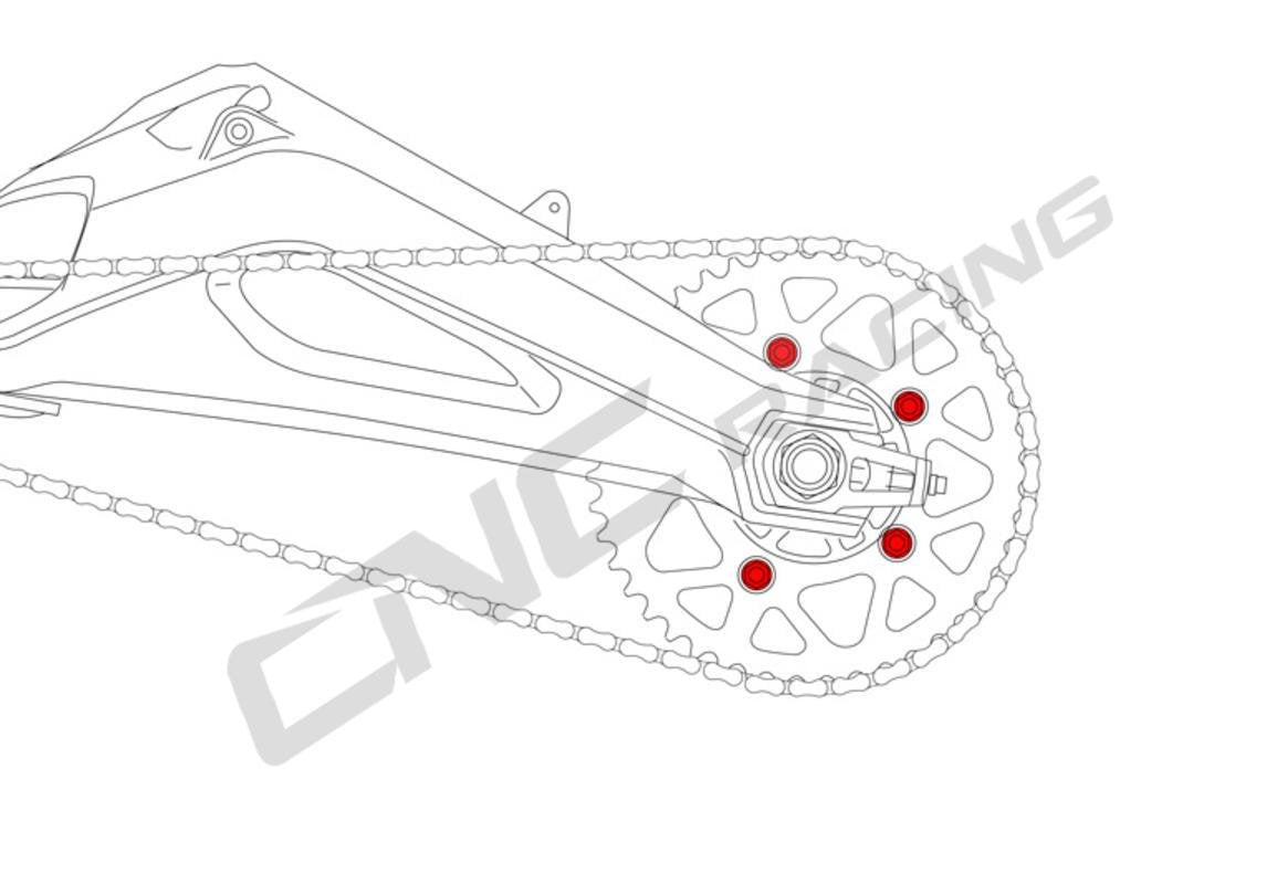DA386 - CNC RACING Ducati Rear Sprocket Nuts (M10x1.0) – Accessories in the Factory Racing Motorcycle Aftermarket Accessories and Parts Online Shop