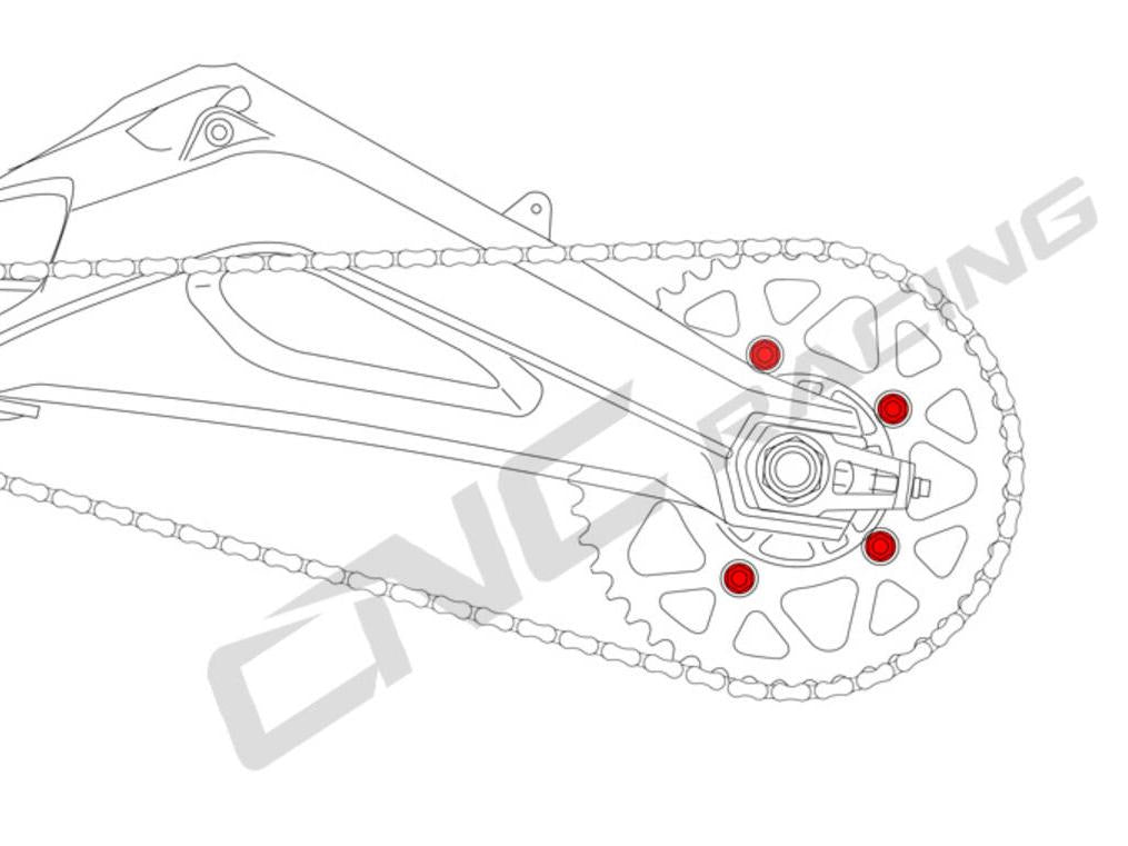 DA386 - CNC RACING Ducati Hypermotard / Streetfighter Rear Sprocket Nuts (M10x1.0) – Accessories in the Factory Racing Motorcycle Aftermarket Accessories and Parts Online Shop