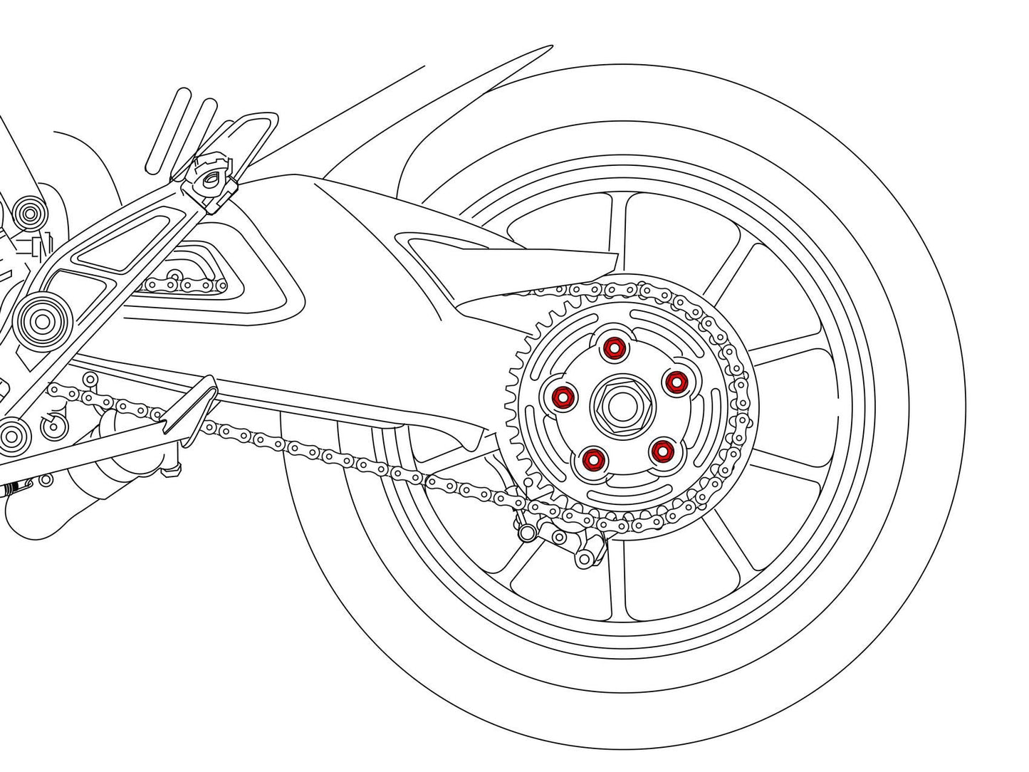 DA386X - CNC RACING Ducati Titanium Rear Sprocket Nuts (M10x1.0) – Accessories in the Factory Racing Motorcycle Aftermarket Accessories and Parts Online Shop