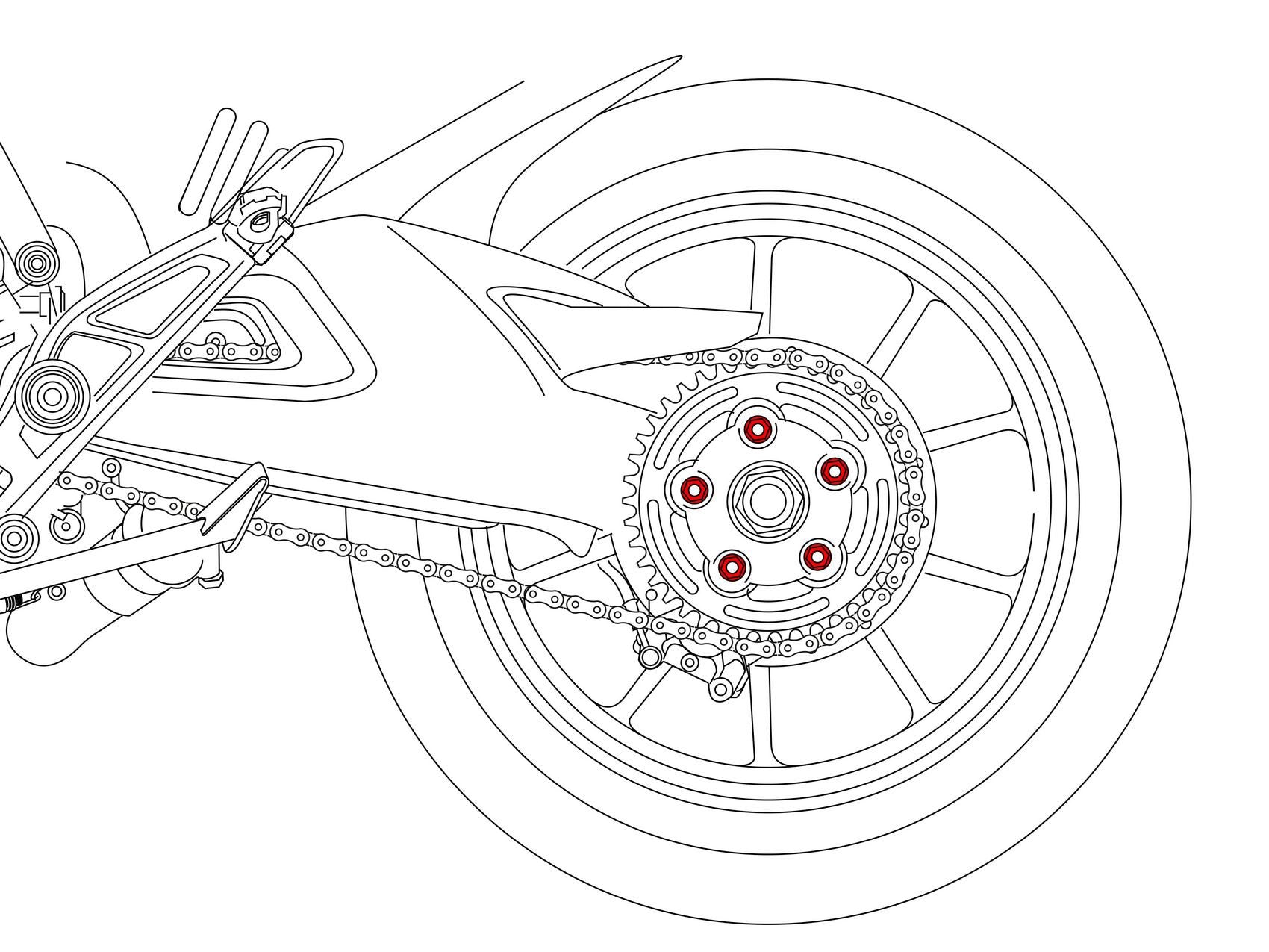 DA386X - CNC RACING Ducati Titanium Rear Sprocket Nuts (M10x1.0) – Accessories in the Factory Racing Motorcycle Aftermarket Accessories and Parts Online Shop