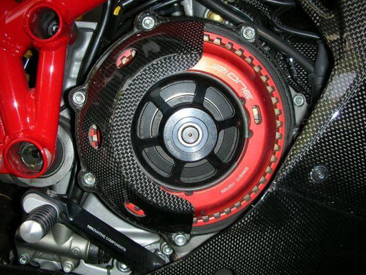 CARBONVANI Ducati Monster Carbon Clear Clutch Cover