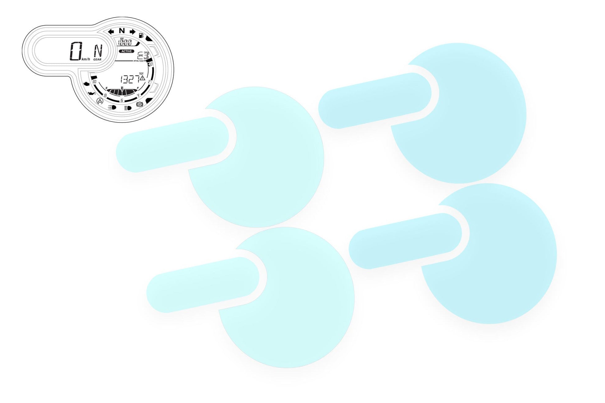 DP013 - CNC RACING Ducati Scrambler 1100 (2018+) Dashboard Screen Protectors Kit – Accessories in the Factory Racing Motorcycle Aftermarket Accessories and Parts Online Shop